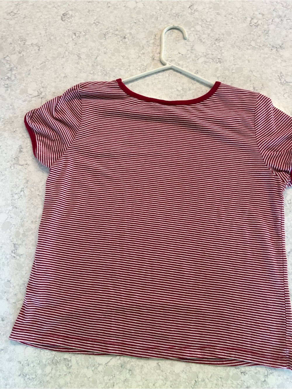Official Peanuts Red & White Striped Embroidered Woodstock Tee Medium - Picture 2 of 8